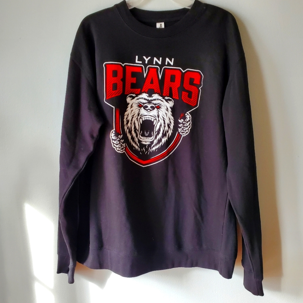 Independent Trading Co. Lynn Bears Size Large Black and Red Womens Sweatshirt